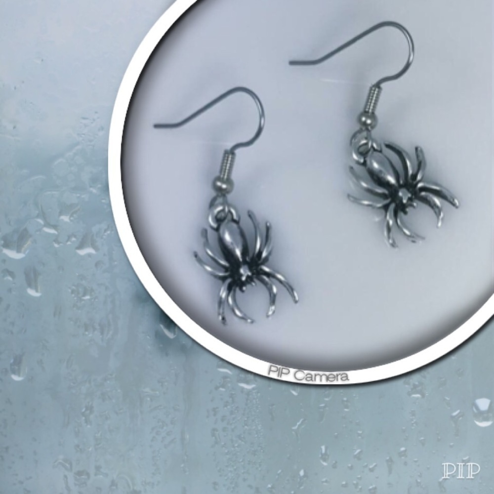 Pewter Spider Earrings